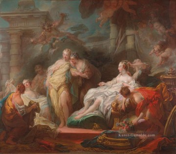  fragonard - Psyche ihren Schwestern ihre Geschenke von Cupid Rokoko Hedonismus Erotik Jean Honore Fragonard zeigt